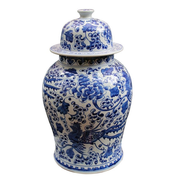B&W Phoenix Peony Temple Jar