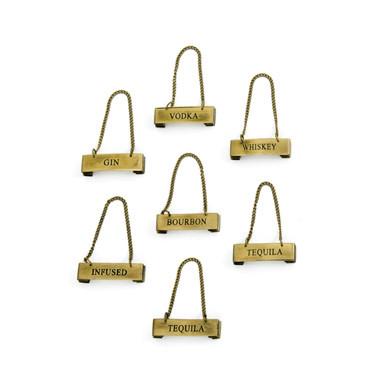 Brass Booze Tags