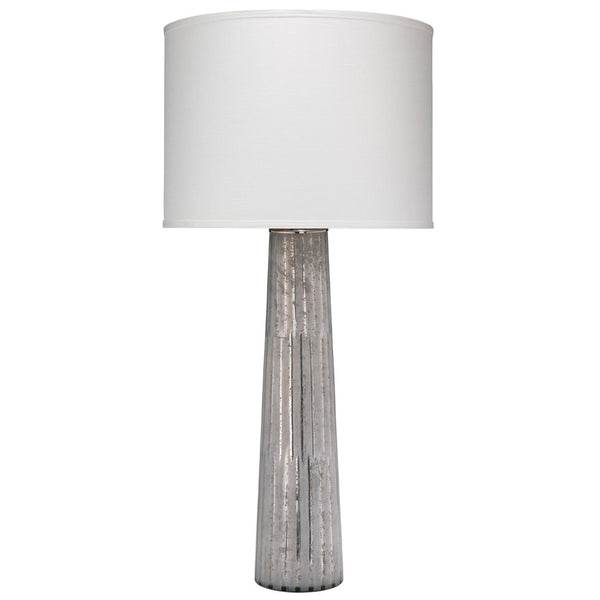 Striped Silver Pillar Table Lamp