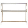 Genell Gold Iron Console Table