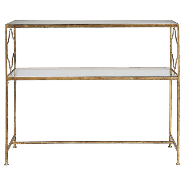 Genell Gold Iron Console Table