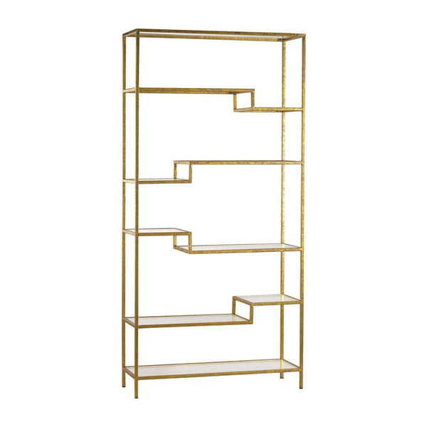 Gold and Glass Bookshelf