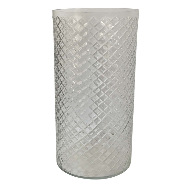 Glass Diamond Vase 