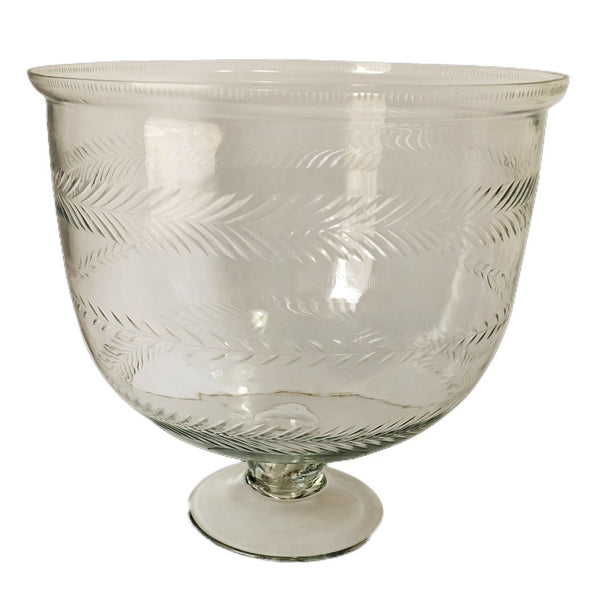 Cut Glass Laurel Planter Vase