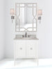 Worlds Away White Lacquer Bath Vanity