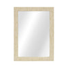 Worlds Away Brooklyn Basket Weave Bone Rectangular Wall Mirror