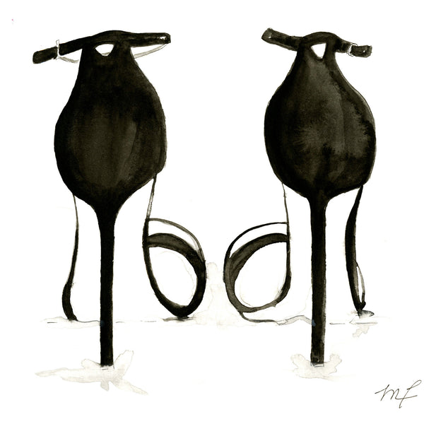 Black Stilletos Print