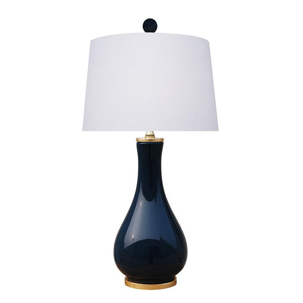 Deep Navy Porcelain Lamp