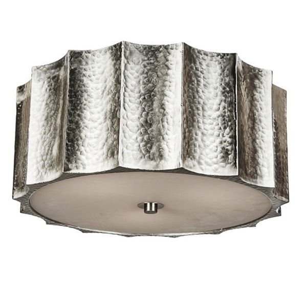 Hammered Star Nickel Ceiling Mount