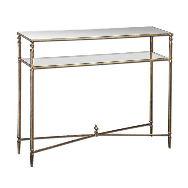 Henzler Mirrored Glass Console Table