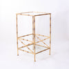Antique Gold Bamboo Cross Table
