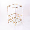 Antique Gold Bamboo Cross Table