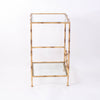 Antique Gold Bamboo Cross Table