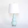 Spa Blue Ceramic Gourd Lamp