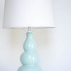 Spa Blue Ceramic Gourd Lamp