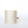 Beige Wicker Ice Bucket