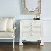 Bungalow 5 Jacqui 3-Drawer Side Table White Grasscloth