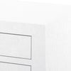 Bungalow 5 Jacqui 3-Drawer Side Table White Grasscloth