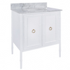 Worlds Away White Lacquer Bath Vanity