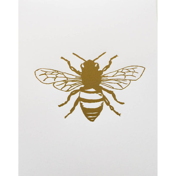 gold foil bee print