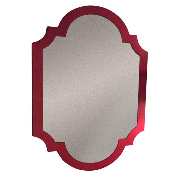Red Chippendale Mirror