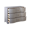 Worlds Away Plymouth 3-Drawer Chest in Grasscloth