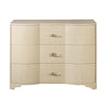Worlds Away Plymouth 3-Drawer Chest in Grasscloth