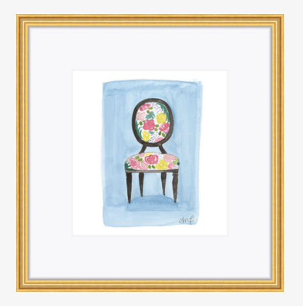 Floral Chair Giclee Print