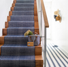 Blue Awning Stripe Woven Cotton Rug