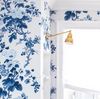 Pyne Hollyhock Indigo Wallpaper by Schumacher