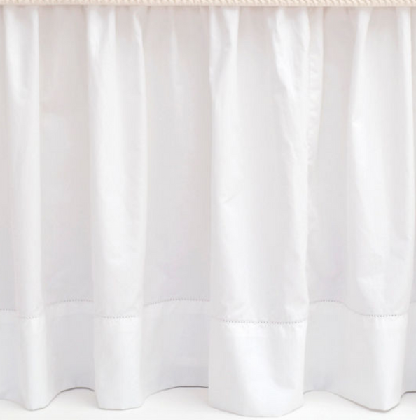 Classic Hemstitch White Bed Skirt