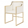 Worlds Away Anabelle Chair Brass