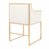 Worlds Away Anabelle Chair Brass