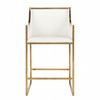 Worlds Away Hazel Counter Stool Brass