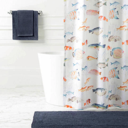 Happy Fish Shower Curtain
