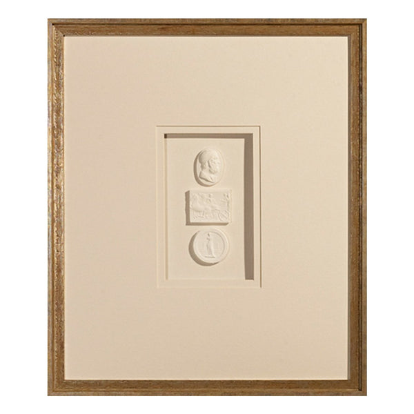 Triple Large Intaglios Framed Art