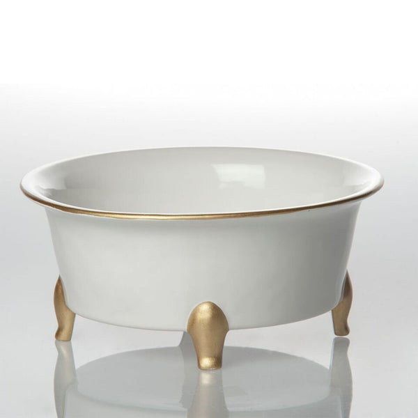 White with Gold Centerpiece