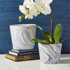 Blue Marble Planter Vase