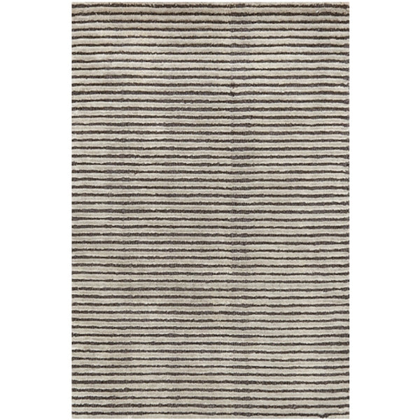 Cut Stripe Hand Knotted Rug