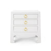 Bungalow 5 Jacqui 3-Drawer Side Table White