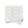 Bungalow 5 Jacqui 3-Drawer Side Table White