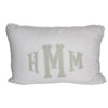 Monogrammed Fabric Applique Pillow