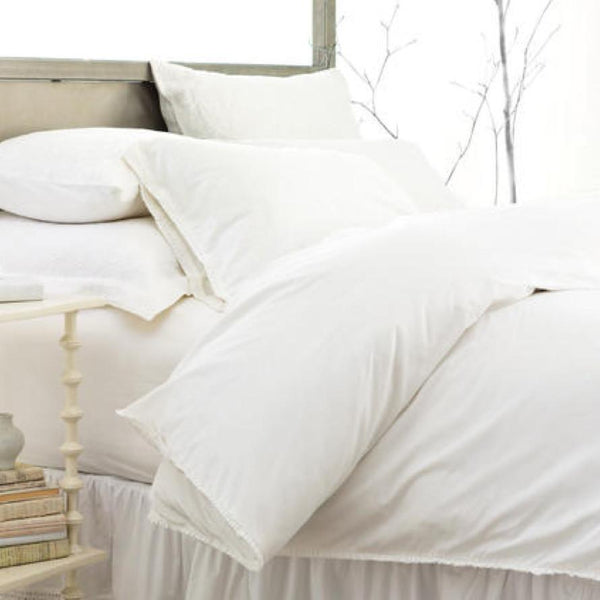 Petite Ruffle White Duvet Cover
