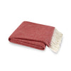 Red Poppy Herringbone Throw