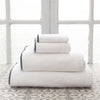 Signature Banded White and Shale Grey Towels