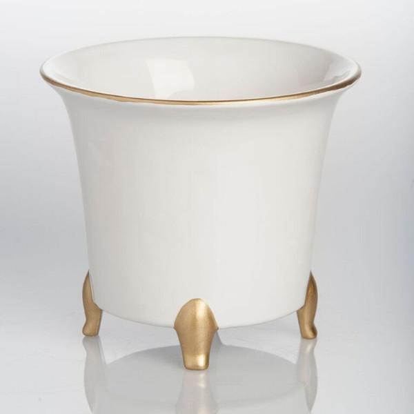 White + Gold Cachepot