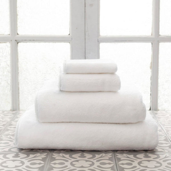 Signature Banded White Towels